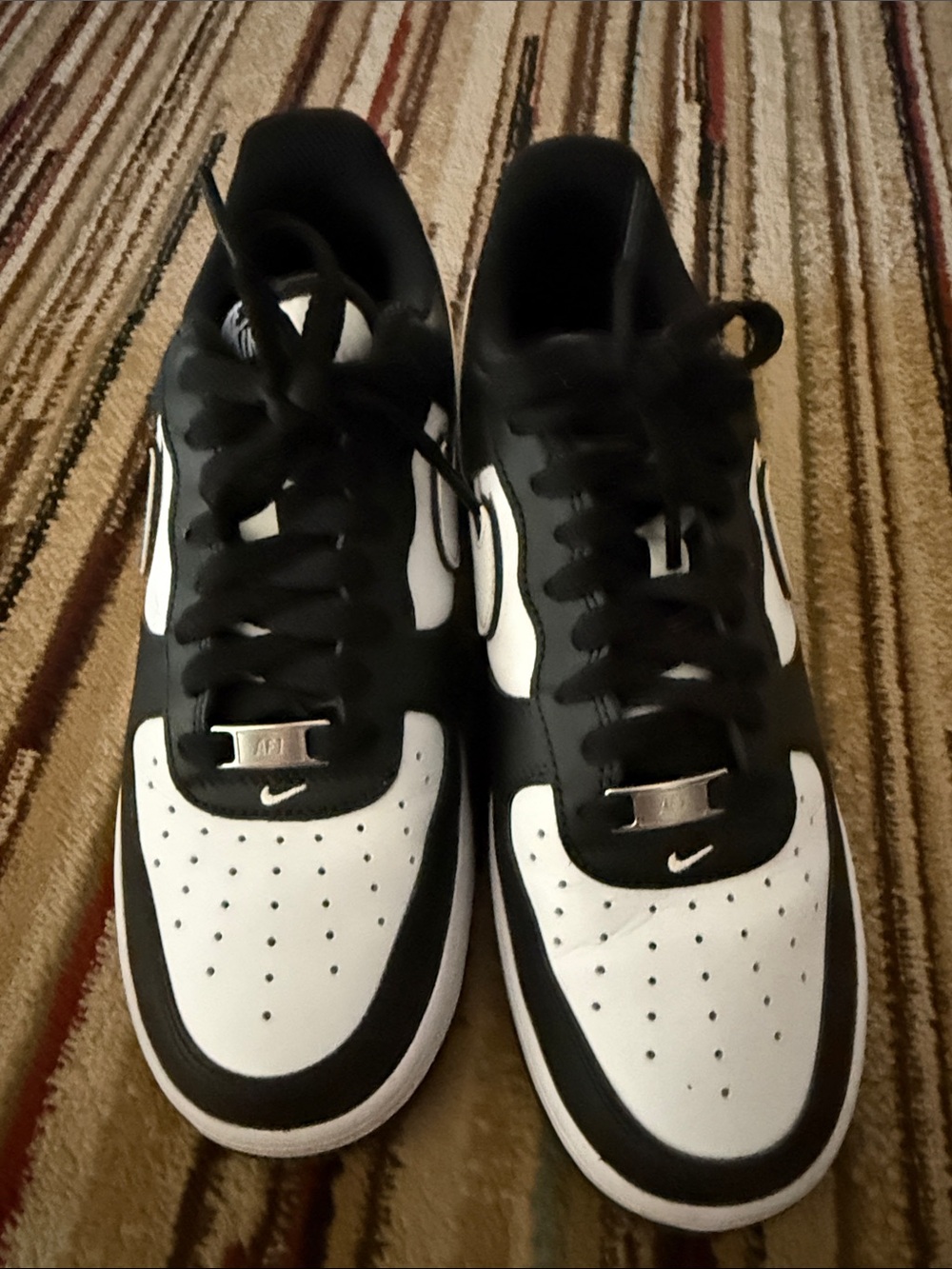 Nike Black and White Mens Air Force one sz 8.5